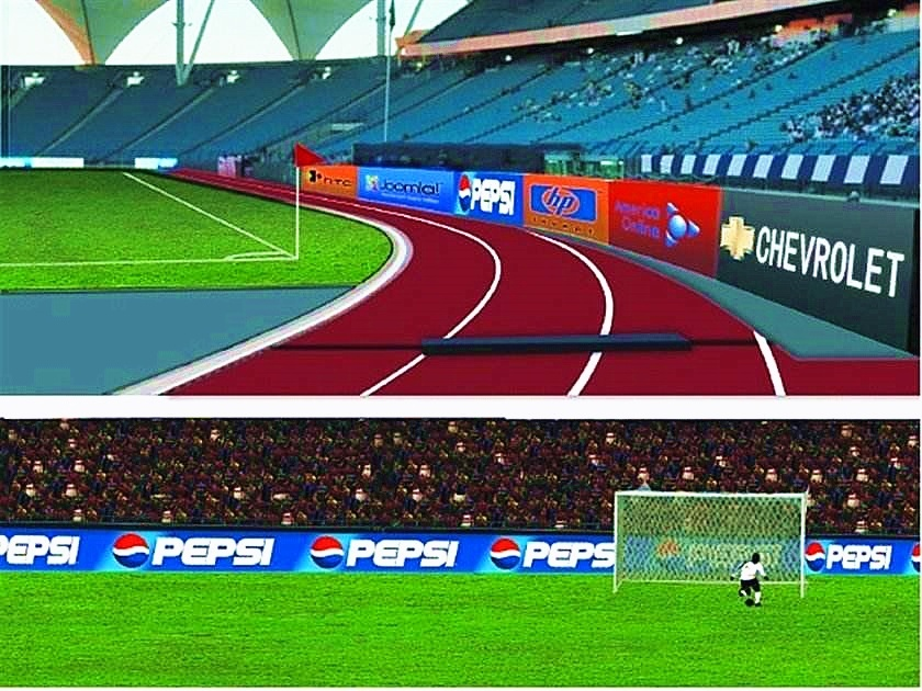 Светодиодный дисплей для рекламы на стадионе